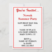 Geen partij tot de Poolse uitnodiging van Kielbasa (Achterkant)