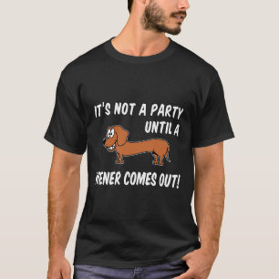 Geen partij tot een vrouw uit Dachshund Fun komt T-shirt