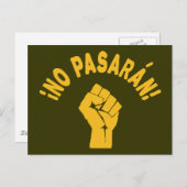 Geen Pasaran - zij gaan niet over Briefkaart (Voorkant / Achterkant)
