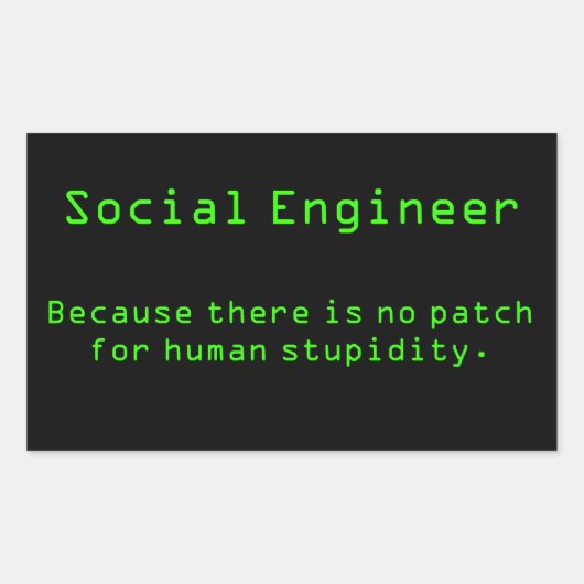 Geen patch rechthoekige sticker (Voorkant)