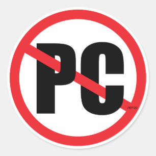 Geen pc ronde sticker