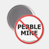 Geen Pebble Mine Magnet Magneet (Voorkant / Achterkant)