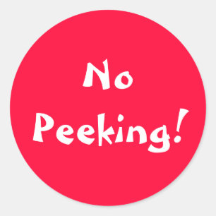 GEEN PEEKING! labels - stickers