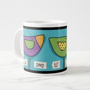 Geen peep-koffie drinker Humor Jumbo Mok