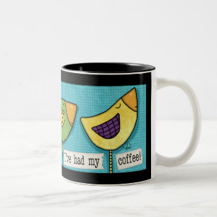 Geen peep-koffie drinker Humor Tweekleurige Koffiemok