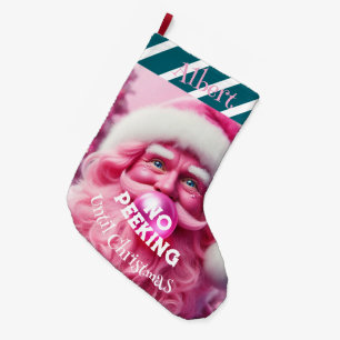 Geen Peking Pink Bubble Gum Santa   Aangepaste naa Grote Kerstsok