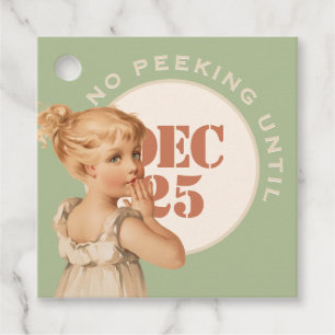 Geen peking tot Kerstmis of  meisje van Birthday Bedankjes Labels