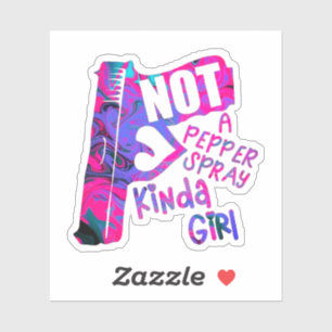 Geen peper spray soort meisje sticker