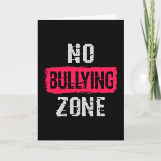 Geen pesterzone kaart (Voorkant)