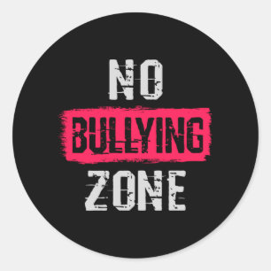 Geen pesterzone ronde sticker