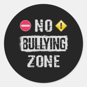 Geen pesterzone ronde sticker
