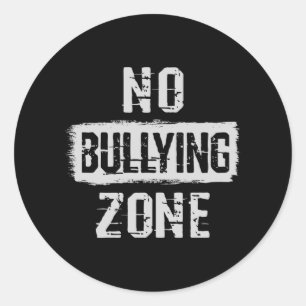 Geen pesterzone ronde sticker