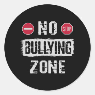 Geen pesterzone ronde sticker