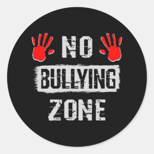 Geen pesterzone ronde sticker