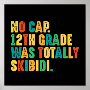 Geen Pet 12e graad was volledig Skibidi Poster