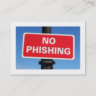 Geen phishing (grenzen) visitekaartje