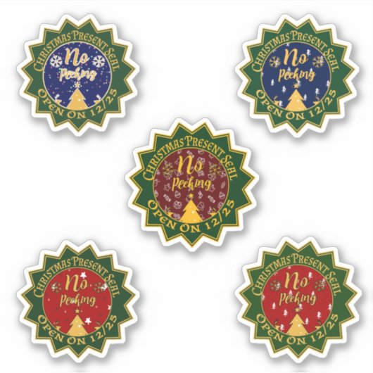 Geen piepspieken openen tot de kerstgroene kleur sticker (Voorkant)