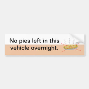 Geen Pies hier Bumpersticker