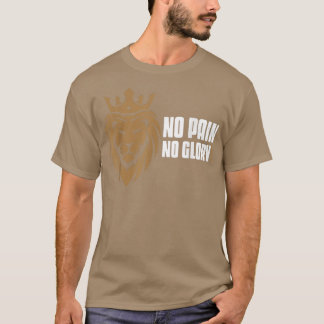 Geen pijn Geen Motivatie brillengang Gym Wor T-shirt