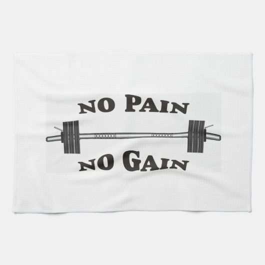 Geen pijn Geen pijn Gym Towel - Wit Theedoek (Horizontaal)