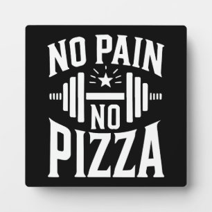 Geen pijn, geen pizza - Grappige Gym Workout Fotoplaat
