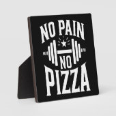 Geen pijn, geen pizza - Grappige Gym Workout Fotoplaat (Voorkant)