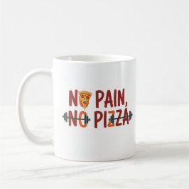 Geen pijn, geen pizza Mok - Funny Fitness Design