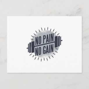 Geen pijn geen toename briefkaart