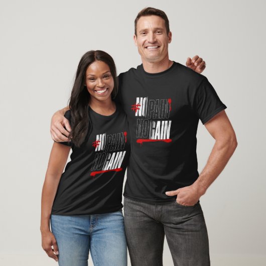 Geen pijn geen winst - Bold Gym Motivation Design T-shirt (Unisex)