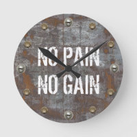 Geen pijn geen winst fitness Rusty Metal Motivatie