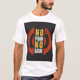 Geen pijn, geen winst - Mannen's Gym Motivation T- T-shirt