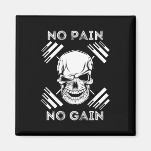 Geen pijn geen winst - Powerlifting Workout Gym Ge Magneet