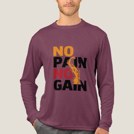 Geen pijn Geen winst T-shirt ontwerp (Voorkant volledig)