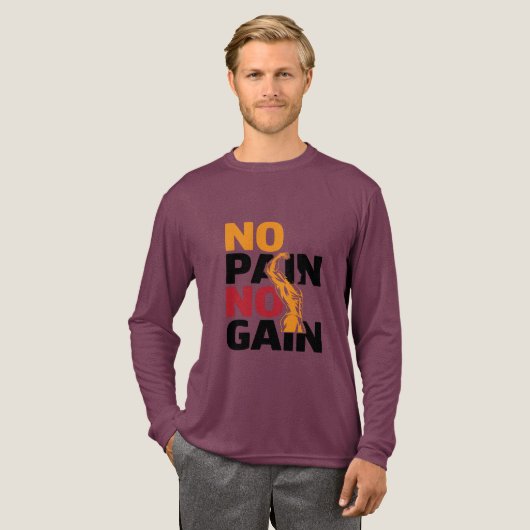 Geen pijn Geen winst T-shirt ontwerp (Voorkant)
