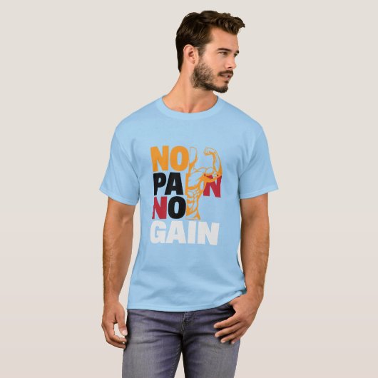 Geen pijn Geen winst T-shirt ontwerp (Voorkant volledig)