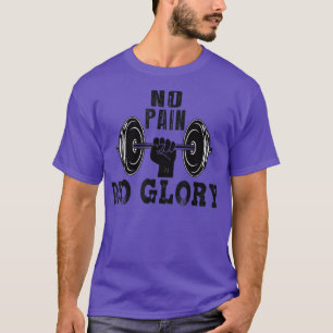 Geen pijn in een oogwendige Dumbbell Motivation Wo T-shirt