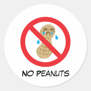 Geen pinda's toegestaan ronde sticker