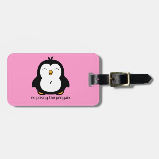 Geen pinguïn bagagelabel (Voorkant horizontaal)