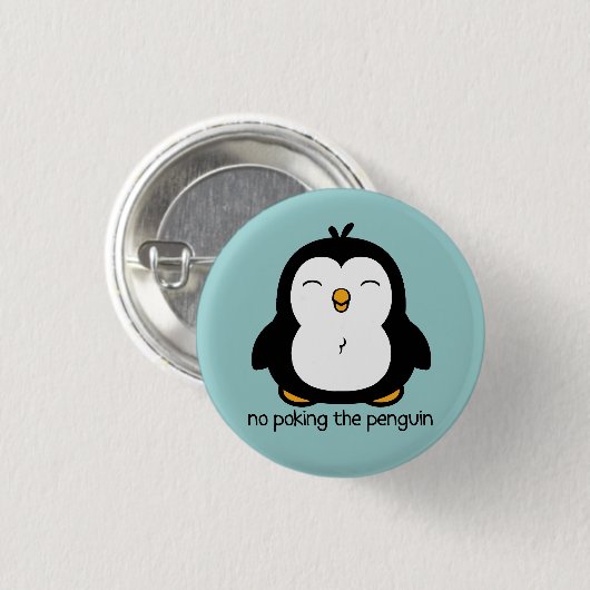 Geen pinguïn ronde button 3,2 cm (Voorkant /achterkant)