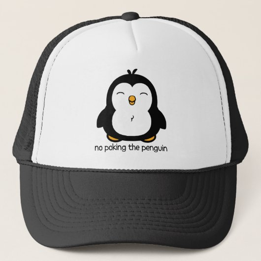 Geen pinguïn trucker pet (Voorkant)