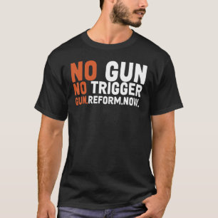 Geen Pistool Bewustheid Draag Sinaasappel Voldoend T-shirt