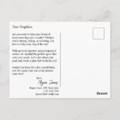 Geen Plaats Als Thuis Vastgoed Blauwe Marketing Briefkaart (Achterkant)