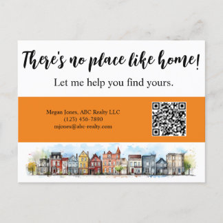 Geen Plaats Als Thuis Vastgoed Geel Marketing Briefkaart