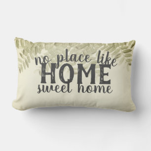 geen plaats zoals home quote natuur art kussen