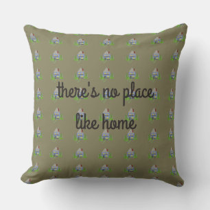 Geen plaats zoals thuis kussen