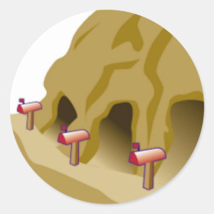 Geen plaats zoals thuis ronde sticker