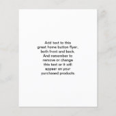 Geen plaats zoals thuisbasis Button Flyer (Achterkant)