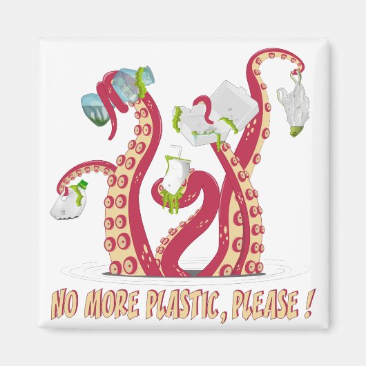 Geen plastic meer, alsjeblieft! magneet (Voorkant)