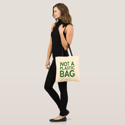 Geen plastic zak tote bag (Voorkant (model))