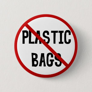Geen plastic zakken Button